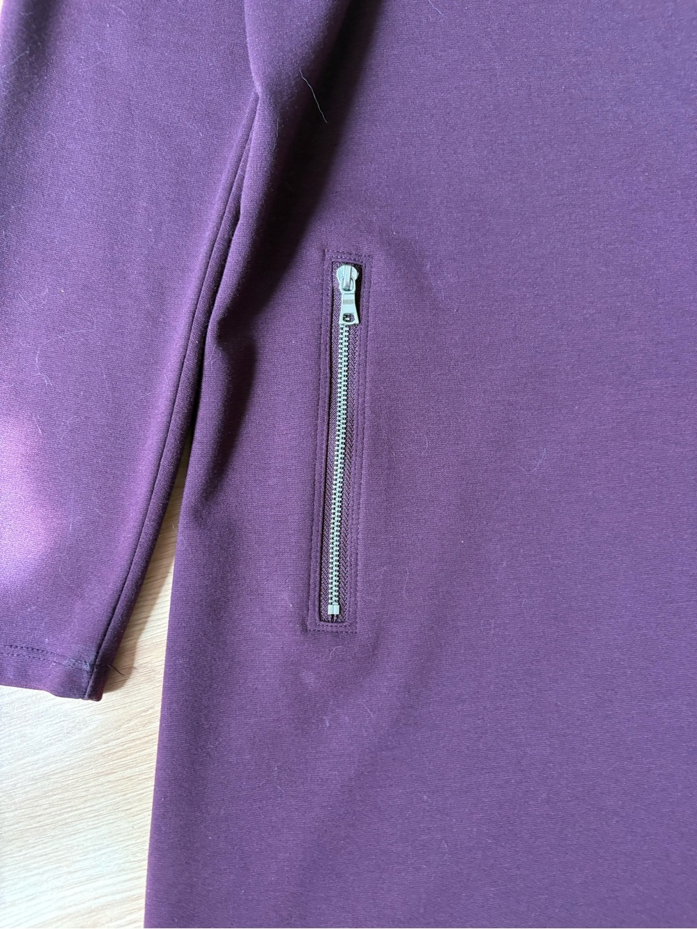 GAP Plum Long Sleeve Shift Dress with Front Zips sz14 - Picture 3 of 5